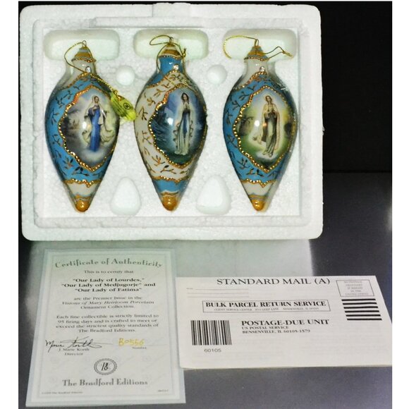Bradford Editions Ornaments In Original Styrofoam Insert COA Paperwork Holiday - Picture 1 of 8